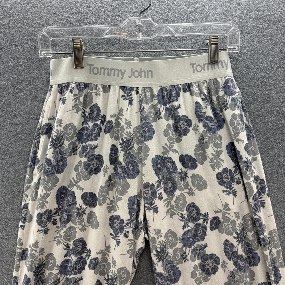 Tommy John Pants Mens Small Blue Floral Second Skin Lounge Lightweight Pull On